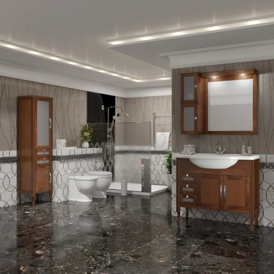 Шкаф-пенал OPADIRIS Мираж 45 L светлый орех