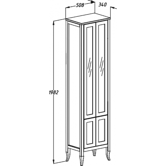 Шкаф-пенал OPADIRIS Мираж 50 светлый орех