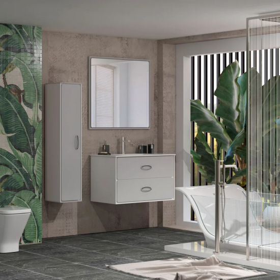 Шкаф-пенал OPADIRIS Монтэ светло-серый