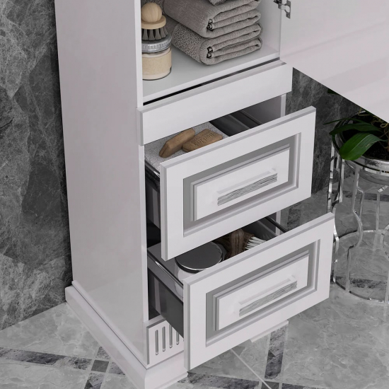 Шкаф-пенал OPADIRIS Оникс R серебряная патина