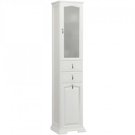 Шкаф-пенал OPADIRIS Риспекто 40 R, с бельевой корзиной, белый