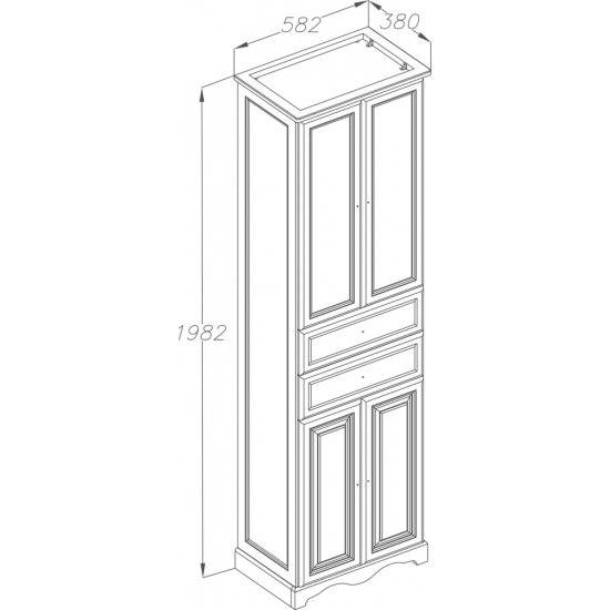 Шкаф-пенал OPADIRIS Риспекто 60 нагал