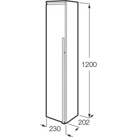 Шкаф-пенал ROCA  Aneto L левый, белый