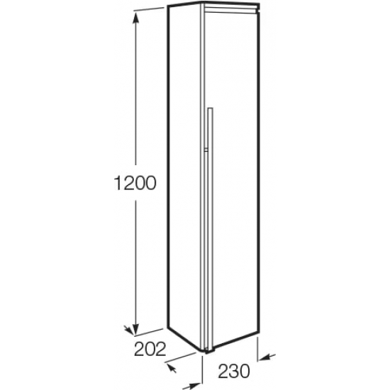 Шкаф-пенал ROCA  Aneto R правый, белый
