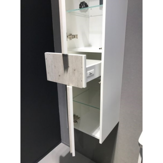 Шкаф-пенал ROCA Ronda L левый, белый, бетон