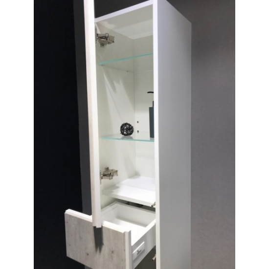 Шкаф-пенал ROCA Ronda L левый, белый, бетон