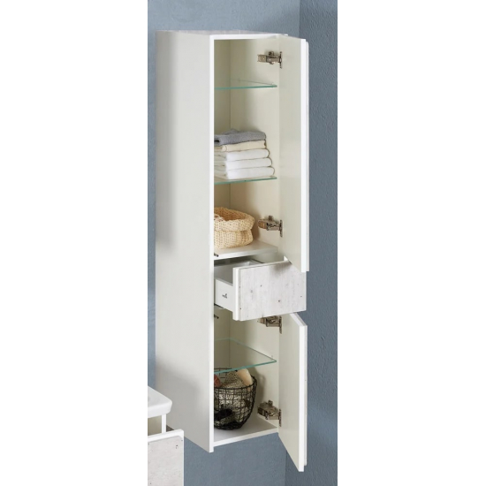 Шкаф-пенал ROCA Ronda R правый, белый, бетон