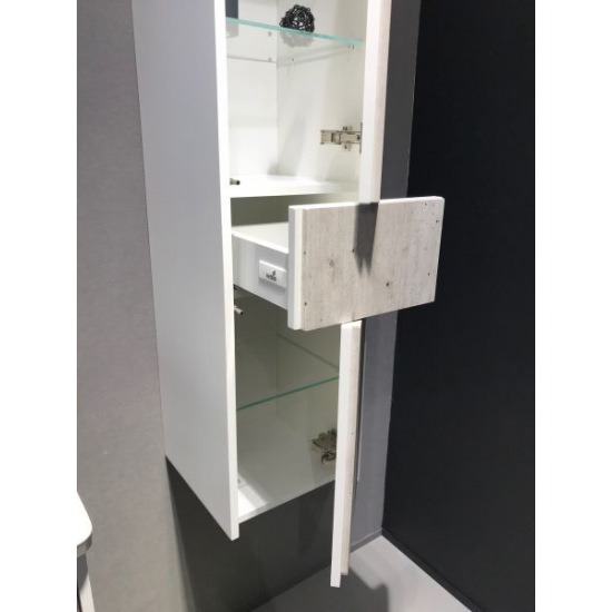 Шкаф-пенал ROCA Ronda R правый, белый, бетон