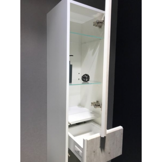 Шкаф-пенал ROCA Ronda R правый, белый, бетон