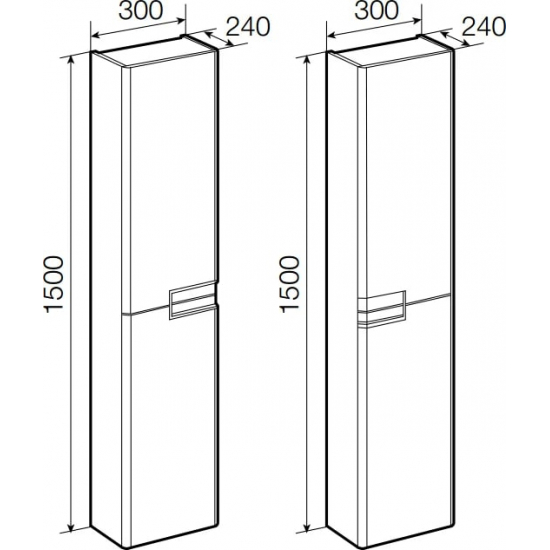 Шкаф-пенал ROCA Victoria Nord Ice Edition универсальный, белый