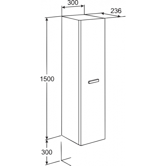 Шкаф-пенал ROCA Victoria Nord венге, универсальный
