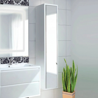 Шкаф-пенал с зеркалом АКВАТОН Римини 1A232703RN010 белый