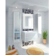Шкаф-пенал с зеркалом АКВАТОН Римини 1A232703RN010 белый