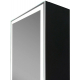 Шкаф-пенал с зеркалом STWORKI Кронборг МВК077 40, с подсветкой, черный