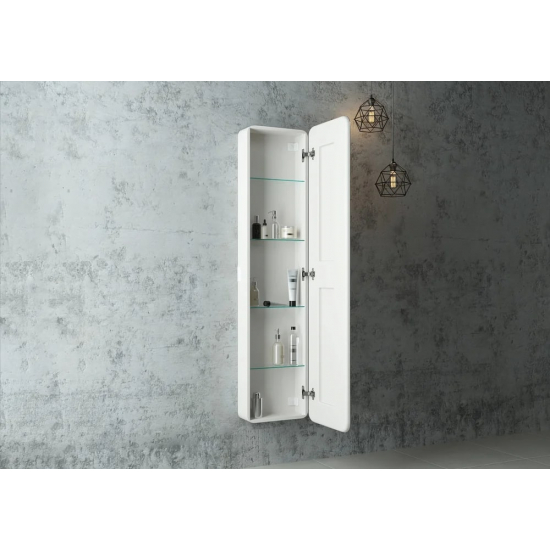 Шкаф-пенал с зеркалом STWORKI Ольборг МВК081 40, с подсветкой