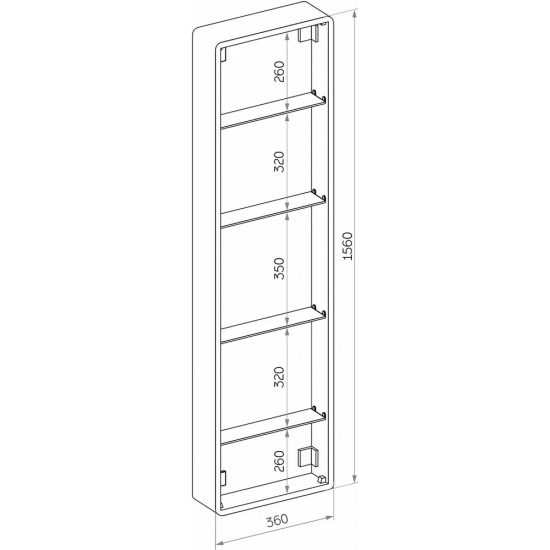 Шкаф-пенал с зеркалом STWORKI Ольборг МВК081 40, с подсветкой