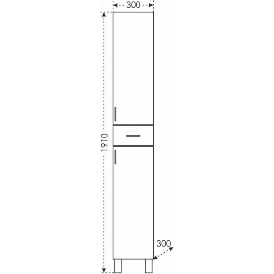 Шкаф-пенал САНТА Дублин 30