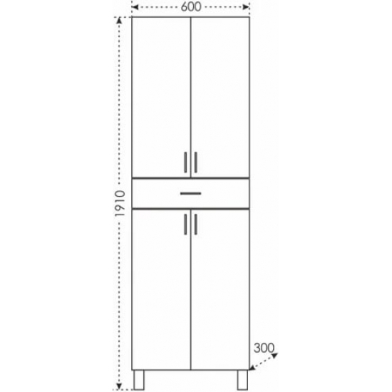 Шкаф-пенал САНТА Дублин 60