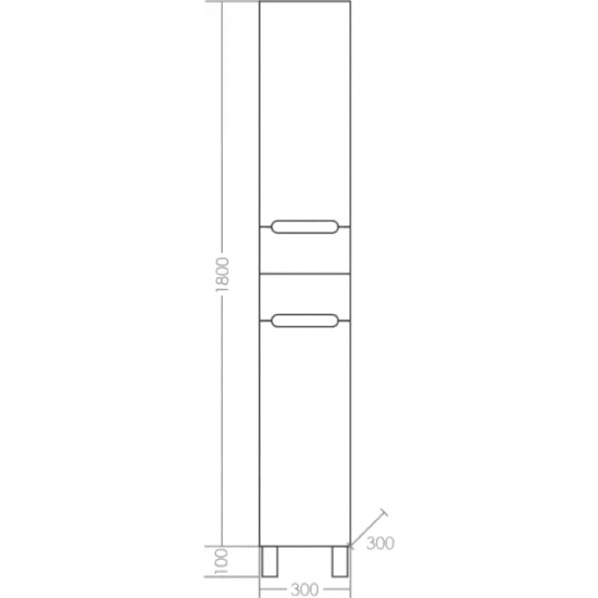 Шкаф-пенал САНТА Лондон 30 напольный
