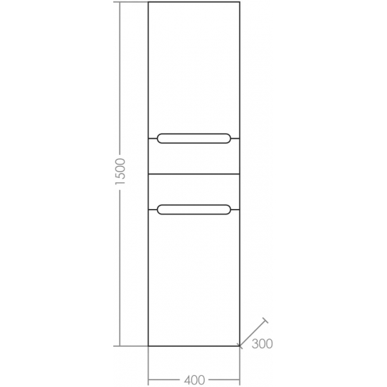 Шкаф-пенал САНТА Лондон 40 подвесной