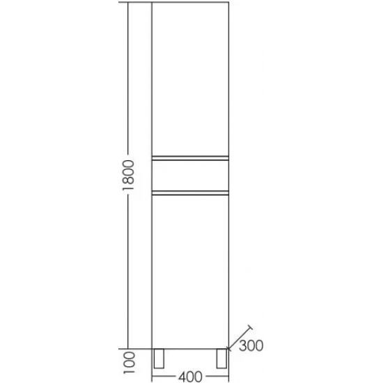 Шкаф-пенал САНТА Марс 40 напольный