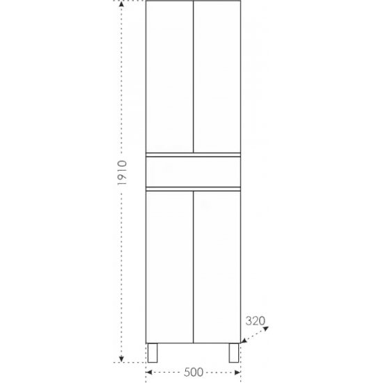 Шкаф-пенал САНТА Марс 50 напольный