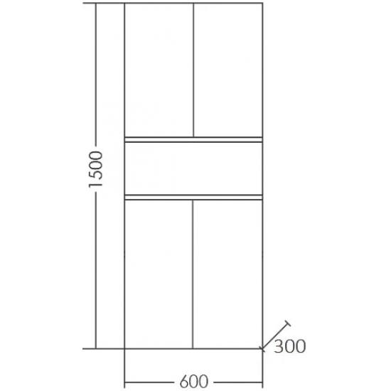 Шкаф-пенал САНТА Марс 60 подвесной