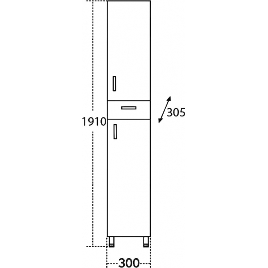 Шкаф-пенал САНТА Стандарт 30