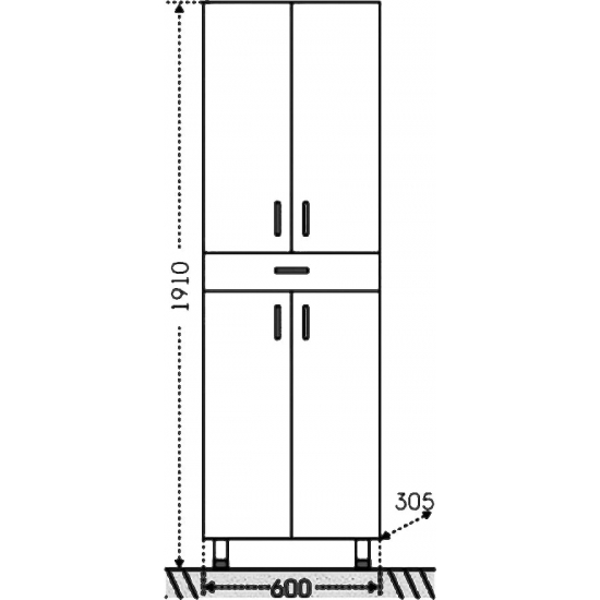 Шкаф-пенал САНТА Стандарт 60