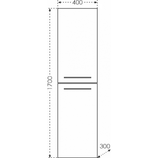Шкаф-пенал САНТА Вегас 40 универсальный, с бельевой корзиной