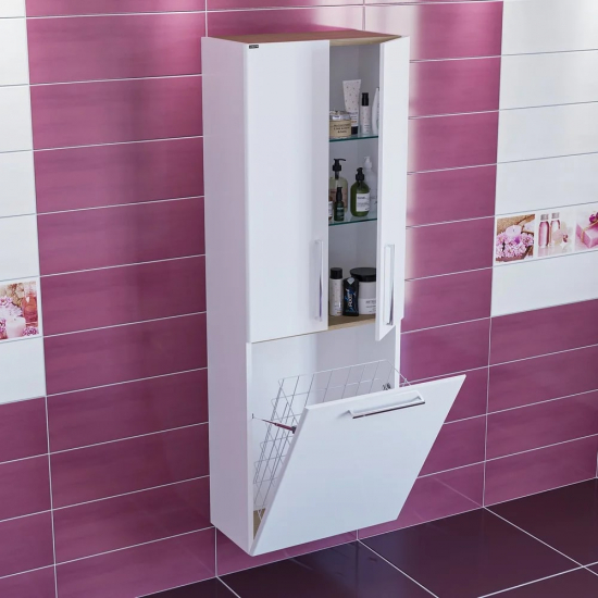 Шкаф-пенал САНТА Вегас 60 универсальный, с бельевой корзиной