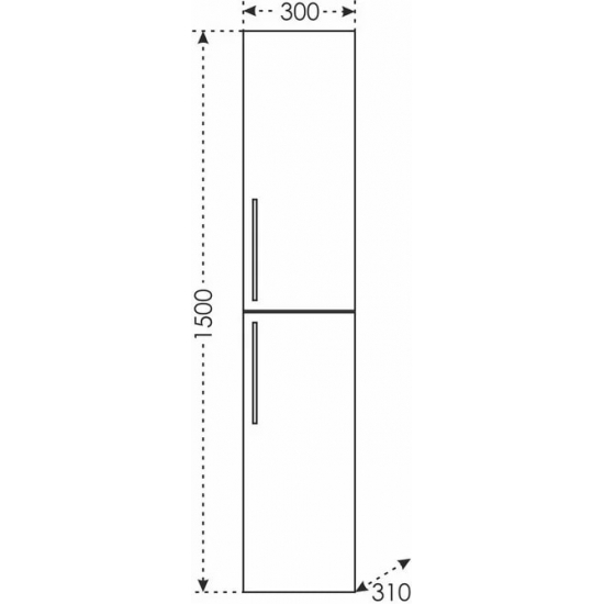 Шкаф-пенал САНТА Венера 30 дуб бежевый