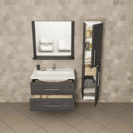 Шкаф-пенал САНТА Венера 30 дуб шале графит