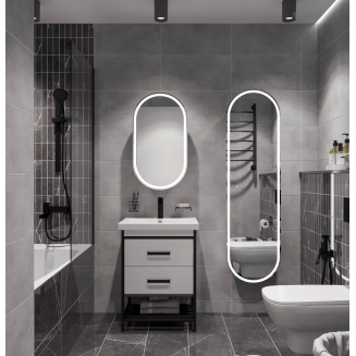 Шкаф-пенал STWORKI Мальмё МВК075 45, с подсветкой, белый