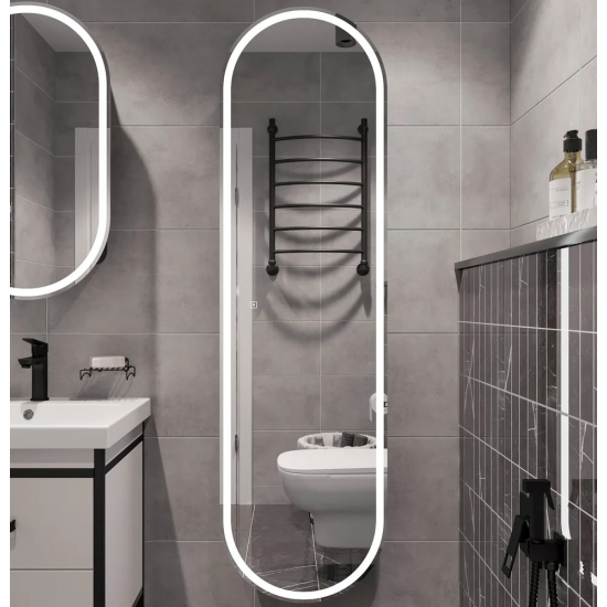 Шкаф-пенал STWORKI Мальмё МВК075 45, с подсветкой, белый