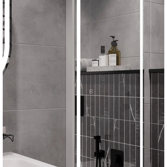 Шкаф-пенал STWORKI Мальмё МВК075 45, с подсветкой, белый