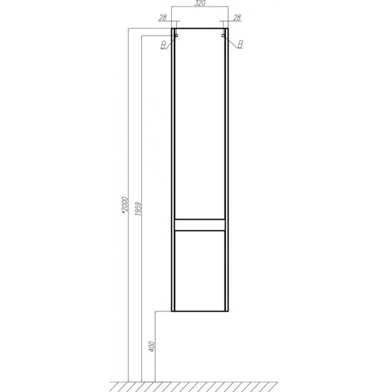 Шкаф-пенал STWORKI Стокгольм R