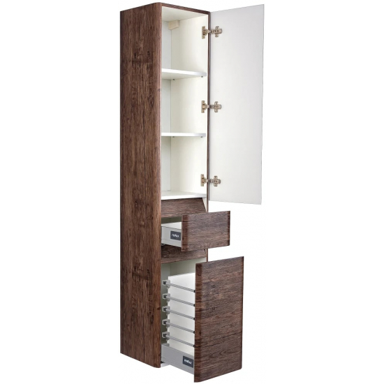 Шкаф-пенал STYLE LINE Атлантика 35 Люкс Plus, с бельевой корзиной, старое дерево