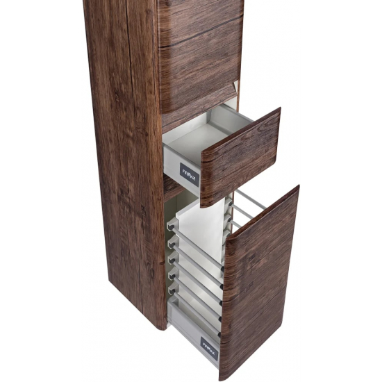 Шкаф-пенал STYLE LINE Атлантика 35 Люкс Plus, с бельевой корзиной, старое дерево