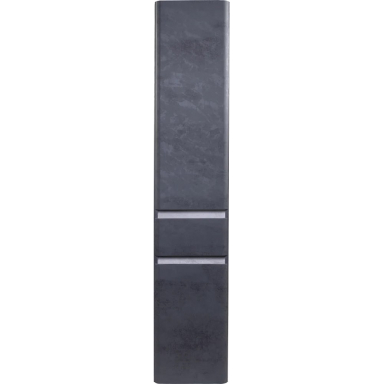 Шкаф-пенал STYLE LINE Атлантика Люкс Plus 35 с бельевой корзиной, бетон темный