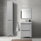 Шкаф-пенал STYLE LINE Бергамо Люкс Plus 30 R с бельевой корзиной, антискрейтч серый