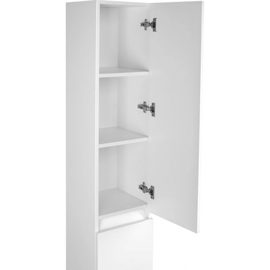 Шкаф-пенал STYLE LINE Даллас 30 Люкс Plus универсальный, белый, с бельевой корзиной