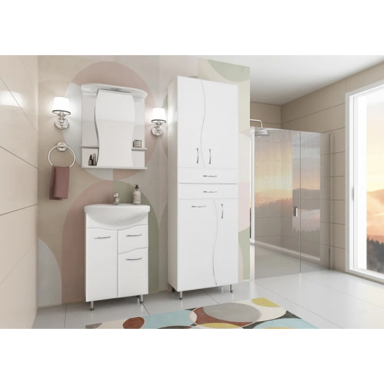 Шкаф-пенал STYLE LINE Эко Волна 70 с бельевой корзиной