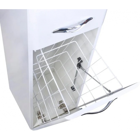 Шкаф-пенал STYLE LINE Каре Люкс Plus 30 с бельевой корзиной, белый, L