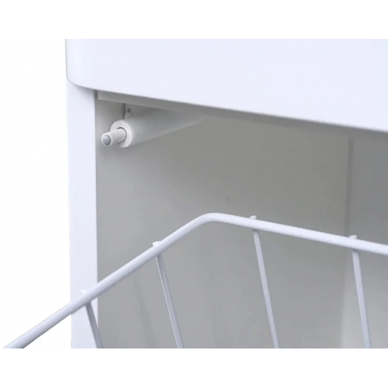 Шкаф-пенал STYLE LINE Каре Люкс Plus 30 с бельевой корзиной, белый, L