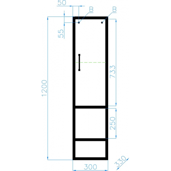 Шкаф-пенал STYLE LINE Лофт 30 бетон