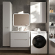 Шкаф-пенал STYLE LINE Марелла 30 R Люкс Plus, антискрейтч белый матовый, с бельевой корзиной