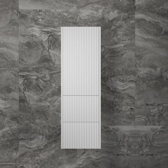 Шкаф-пенал STYLE LINE Стокгольм 36 рифленый софт, белый