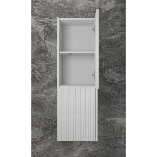 Шкаф-пенал STYLE LINE Стокгольм 36 рифленый софт, белый