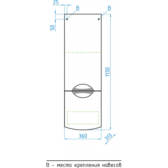 Шкаф-пенал STYLE LINE Жасмин-2 36 Люкс, белый